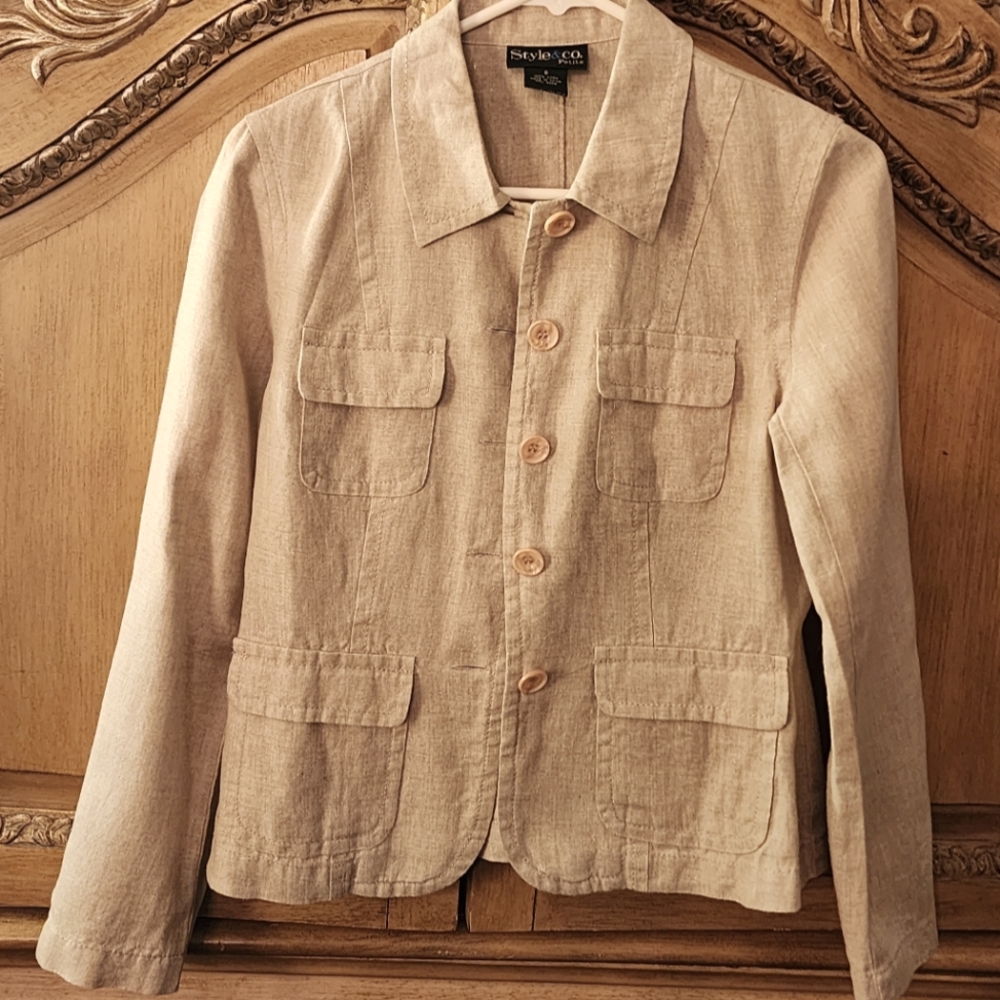 Style & Co. 100% Linen Women's Jacket